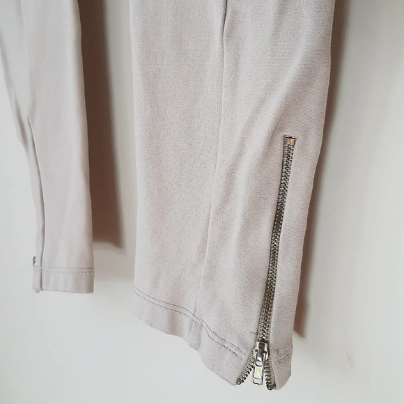 Beige Riding Leggings With Zippers - Picture 6 of 6